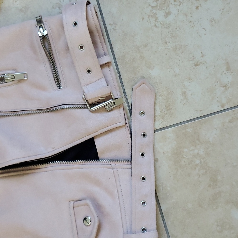 Zara Basic Outerwear Pink Jacket Zipper Pocket Be… - image 5
